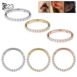 10pcs/50pcs F136 Hoop earrings For Women Nose Ring Button Perforate Earrings Body Luxury Zircon Cartilage Jewelry 240426