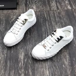Philipe Plein Sport Shoes Luxury Brand Sneakers For Men Famous Designer Shoe Ripple Sole Fashion High Quality Business Scale Leather Metal Skulls PP Pattern Scarpe