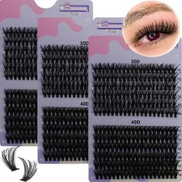 3Pack 30/40D 12-16mm Mix D Curl Cluster Lashes Extensions Clusters Lashes Soft Natural False Eyelashes DIY Eyelash Extension