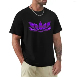 Men's Tank Tops Lotus Flower T-Shirt Aesthetic Clothes Cute Black T-shirts For Men Short Sleeve Tee Customs Oversized T Shirt