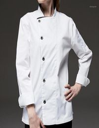 Black White Long Sleeve Shirt el Restaurant Chef Jacket Culinary Uniform Bistro Bar Cafe Hospitality Catering Work Wear B7411432427