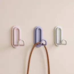 Hooks Punch-free Metal Hook Strong Viscose Adhesive Load-bearing Door Back Wall Bathroom Kitchen Key Seamless Nail Clothes Hanger