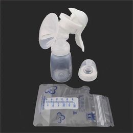 Breastpumps Manual baby bottle and pacifier with suction function product feeding pump for breast milk use Q240514