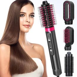 Dryers Hair Dryer Brush 4 In 1 Professional Blow Hairdryer Comb Hair Straightener Detachable Anion Hot Air Brush Hair Curler For Women