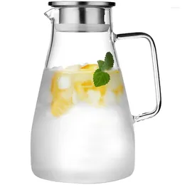 Teaware Sets Glass Carafe Water With Lid Heat Resistant Borosilicate Shared And Cold Kettle For Milk Coffee