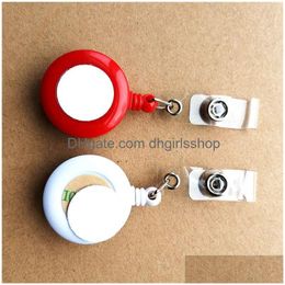 Keychains & Lanyards New Arrival Sublimation Blank Plastic Retractable Key Chain Holder Transfer Printing Consumables Drop Delivery F Dh4Cj