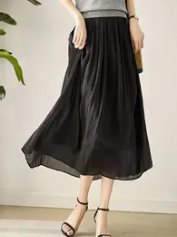 Skirts Pleated Skirt Mesh Female Fairy Gauze Big Hemline Long Dress Summer Type Versatile Small