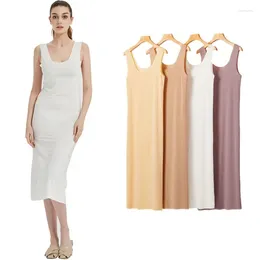 Women's Sleepwear Women Nightgowns Sexy Ice Silk Seamless Vest Nightdress Female Sleeveless Nightshirt Summer Casual Homewear M-5XL