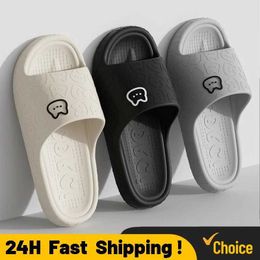 Slippers Summer Bathroom Platform Non-Slip Home Cat Cartoon Flip Flops Beach Women Slipper Sandals Slides Indoor Outdoor 2024 H240515