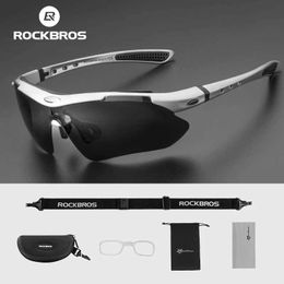 Outdoor Eyewear ROCKBROS Polarised Glasses UV Protective Goggles Optoelectronic Bicycle Sunglasses Motorcycle Sports GlassesQ240514