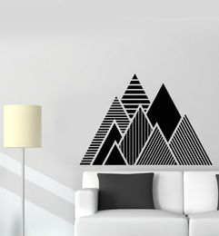 Pyramid Triangles Pattern Wall Stickers Geometric line Vinyl Wall Decal Living Room Modern Home Decoration Classroom Decor1784256