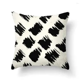 Pillow Black And White Abstract Colorful Cover Throw Case For Home Chair Sofa Decoration Square Pillowcases