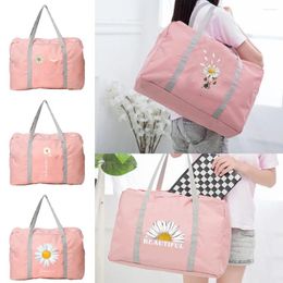 Duffel Bags Large Capacity Travel Bag Unisex Daisy Series Printed Handbag Women Luggage Pack Men Fashion Nylon Foldable Tote