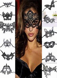 Halloween Masks Women Sexy Lace Eye Mask Party Masks For Masquerade Halloween Venetian Costumes Carnival Mask For Anonymous Mardi5466120
