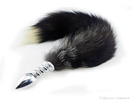 New large fox tail anal plug cat tail butt plug anal dilator erotic toys anal beads sex products for men and women adult games3357246