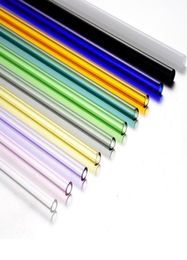 Factory Direct Coloured Borosilicate Cocktail Glass Straws 7 Inch 8mm strait drinking straw for party SN13949212114