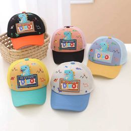 Caps Hats Cartoon Dinosaur Children Baseball Cap Cute Boys Girls Sunshade Peaked Cap Korean Kids Duck Tongue Hat Baby Outdoor Sun Visor Y240514