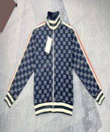 xinxinbuy mens women designers set tracksuits Jacquard letter fabric zipper Streetwear Windbreaker Running tracksuit men designer 2015290