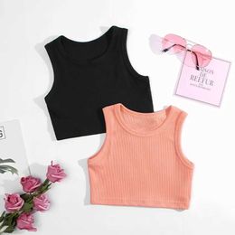 Vest Summer Girls Underwear Sleeveless Childrens T-shirt Jazz Baby Tank Top Childrens Tank Top Childrens Underwearl2405