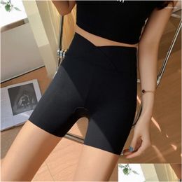 Women'S Shapers Womens Soft And Comfortable Cotton Material Boxer Shorts Safety Pants For Women Panties Plus Big Size High Waist Lad Dhjnv