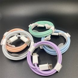 USB-C to Type C Colour Cable For Apple iPhone 15 PD 60W Fast Charging For Huawei Xiaomi Samsung Type C Weaving Cable Accessories