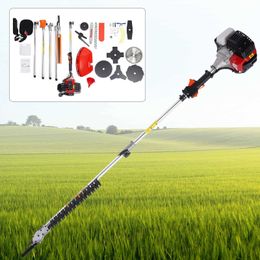 Lawn Mower 52cc 2-stroke hedge weeder gasoline brush lawn mower grass Walker herbivorous yard trimmer 10 in 1Q240514