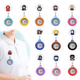 Party Favor Southern Park Clip Pocket Watches Nurse Watch On Sile Brooch Fob Medical For Nurses Lapel Drop Delivery Otcbj