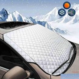 Car Sunshade 147X70Cm Windsn Er Window Sn Sunlight Frost Ice Snow Dust Protector Drop Delivery Mobiles Motorcycles Interior Access Dhqcu