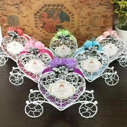 Gift Wrap Carriage Designed Hollow Candy Box Holder Packing Wedding Party Decor Birthday Baby