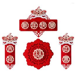 Party Decoration Chinese Year Decorations 2024 Set Creative Lion Dance Decors Spring Festival Couplet Pendants Interior Pendant