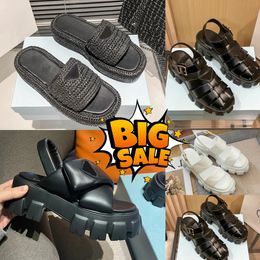 2024 Designer Sandals Rubber Thick Soled Baotou Ladies Casual Heightening Buckle Woman luxury brown Outdoor Beach coolness exercise Sandal size 35-40