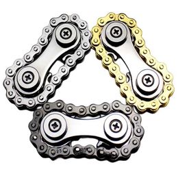 Decompression Toy Sprockets flywheel fingertip gyroscope Fidget rotator anti stress anxiety metal bicycle chain toy for adults and children H240516