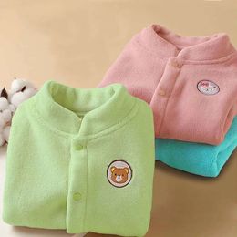Winter Baby Waistcoats Fleece Warm Vests for Kids Candy Color Girls Boys Outerwear Thicken Children School Sleeveless Jackets L2405
