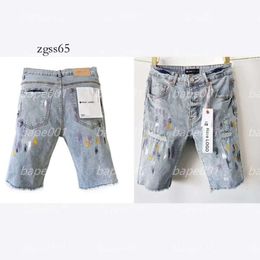 Purple Jeans Shorts Designer Purple Jeans Men Purple Jeans Designer Mens Slim Fit Ripped Patch Denim Shorts Cargo Jean Shorts Vintage Ripped Graffiti High Quali 193