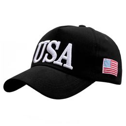 Party Hats 2024 American Flag Baseball Hat Adjustable Usa Trump Embroidered Peaked Cap 3 Colours Drop Delivery Home Garden Festive Supp Otdgx