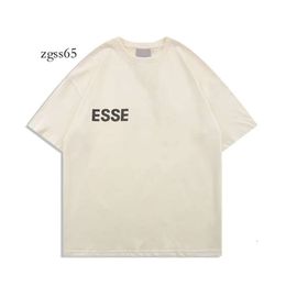 Essentialsclothing Essentialsshorts Essentialsshirt Esse Tshirt Mens T Shirt Designer T Shirts Summer Fashion Simplesolid Black Letter Printing Tshirt 813