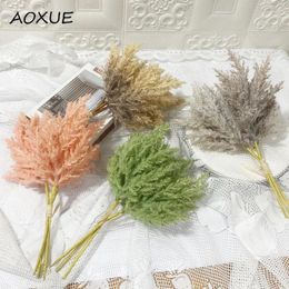 Decorative Flowers Artificial Astilbe Simulation Dried Flower Material Reed Grass Home Decoration Living Room Office Garden Arrangement