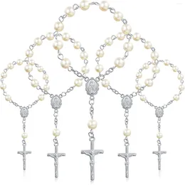 Mugs 30Pcs Baptism Rosary Beads Finger Rosaries Faux Pearls For Favours Christening Communion