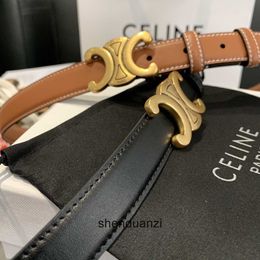 Celline High end designer belts for womens trend fashion Classic Metal Button Decoration Four Seasons Versatile Womens Belt Original 1:1 with real logo and box