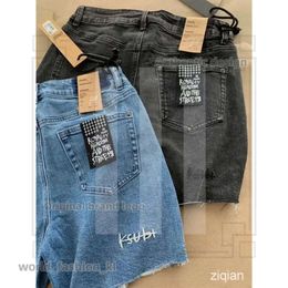 Womens Ksubi Jeans Kith Brand Long Jean Denim Shorts Cycling Pant Short Cowboy Skirt Girl Ksubi Jeans Grey Side Same Spring Summer Black Burnout Crushed Designer 426