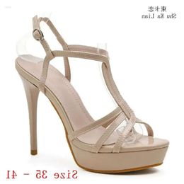Sandals High 12 CM Super Heel Shoes Women Gladiator Woman Heels Platform Pumps Party Size 35 - 41 855 S 341 3 49 s d 3f44 f44