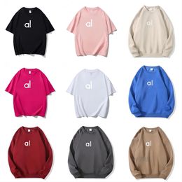AL Women Shirt Yoga Outfit Perfectly Oversized Sweatshirts Sweater Loose Long Sleeve short sleeves Crop Top Fitness Workout Crew Neck Blouse Gym Ladies Hoodies