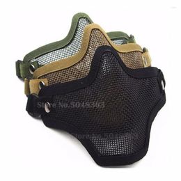 Cycling Caps Mesh Half Face Skull Protecting Mask Paintball Outdoor Riding Bicycle
