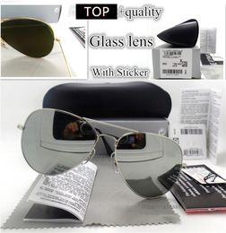 Top Quality Glass Lens Men Women Polit Fashion Sunglasses UV400 Protection Brand Designer 58MM 62MM Sport Plank Sun Glasses Case B4270242