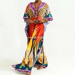 Ethnic Clothing Beach Smock African Dresses For Women Dashiki Clothes Bazin Broder Riche Sexy Slim Ruffle Sleeve Robe Evening Long Dress