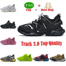 Designer Casual Shoes Track 3.0 Sneakers Luxury Brand Trainers Triple Black White Pink Blue Orange Yellow Green Tess.S. Gomma Tracks Men Women Sports Shoe With Dust Bag