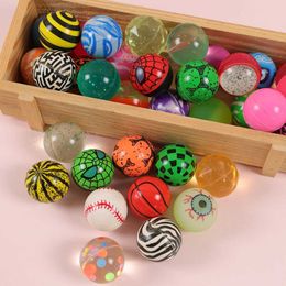 Decompression Toy 10pcs 29mm combination high bounce rubber ball small bounce ball Pinata filling childrens toy party gift bag gift B240515