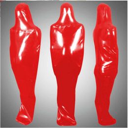 Fetishism Cosplay Full Body Suit Tights Sleeping bag Mask Sexy Catsuit Latex Rubber Party Manual customization