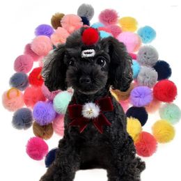 Dog Apparel Mix Cute Pet Spherical Ball Hair Accessories Grooming Puppy With Rubber Bands Headwear Products