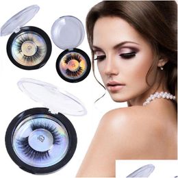 False Eyelashes 28 Styles Mink Lashes 3D Silk Protein Long Lasting Lash Natural Makeup Laser Round Box Packaging Drop Delivery Health Otxjp